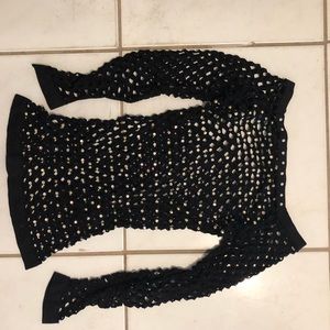 Mesh Rhinestone Front Dress